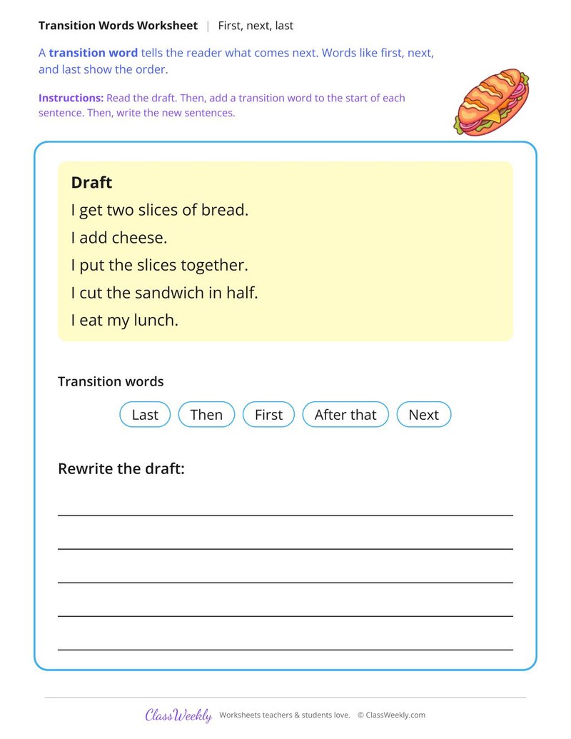 Use Transition Words in Writing
