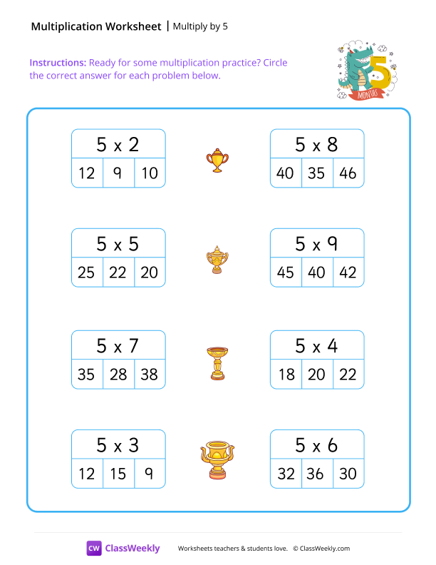 Multiply by 5