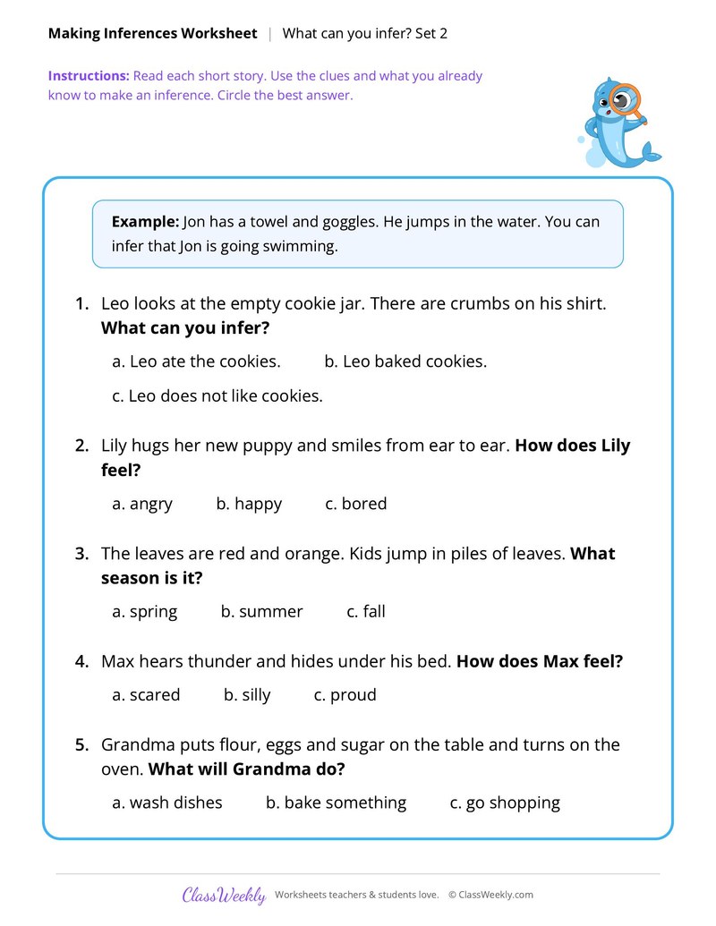 Making Inferences: What can you infer? Set 2