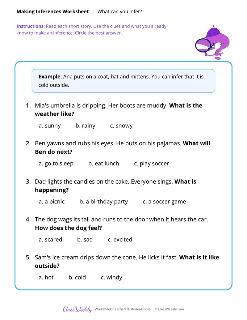 Making Inferences: What can you infer?