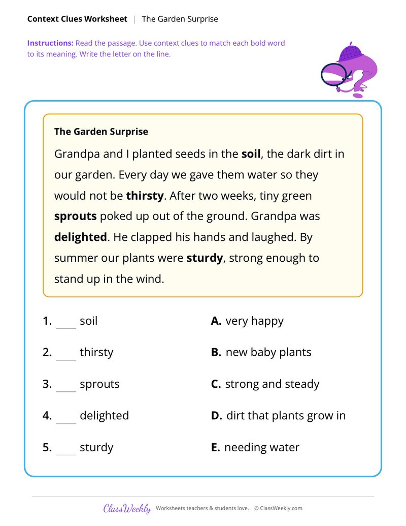 Context Clues: The Garden Surprise