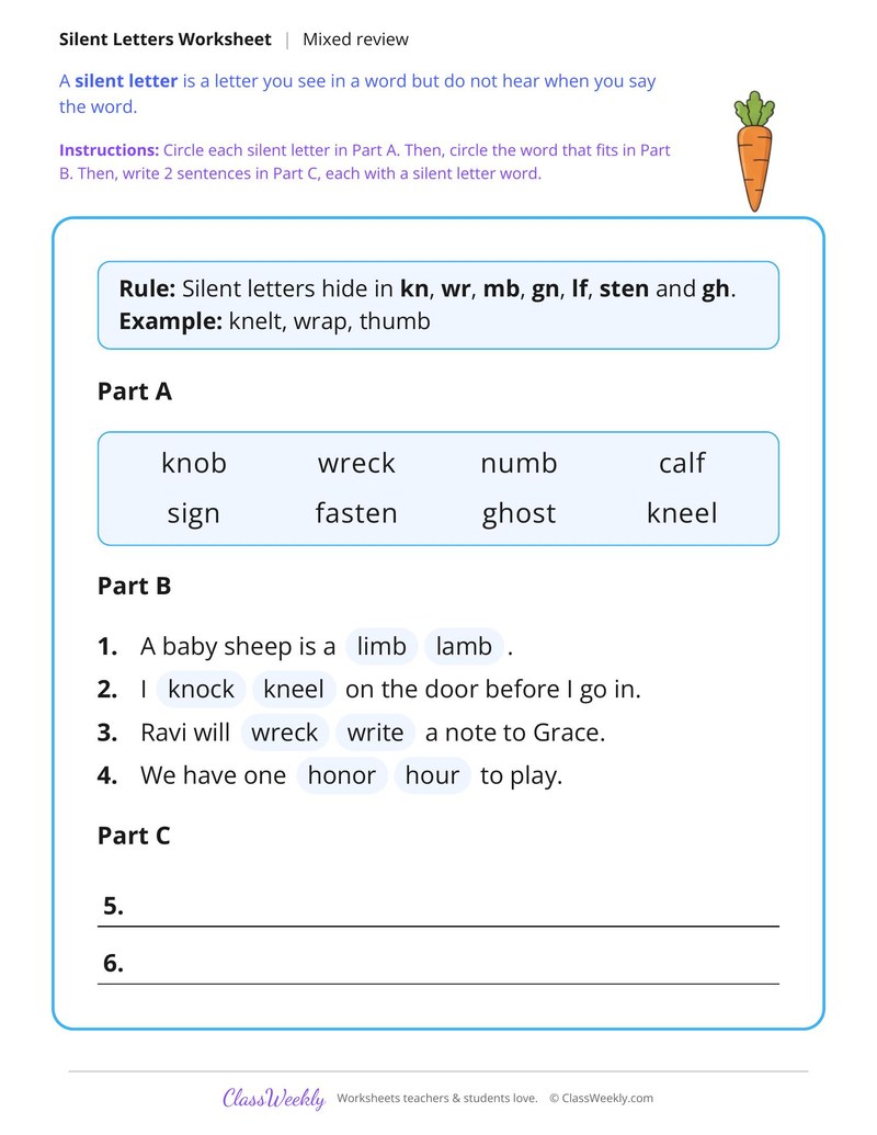 Silent Letters Check In, Mixed Review