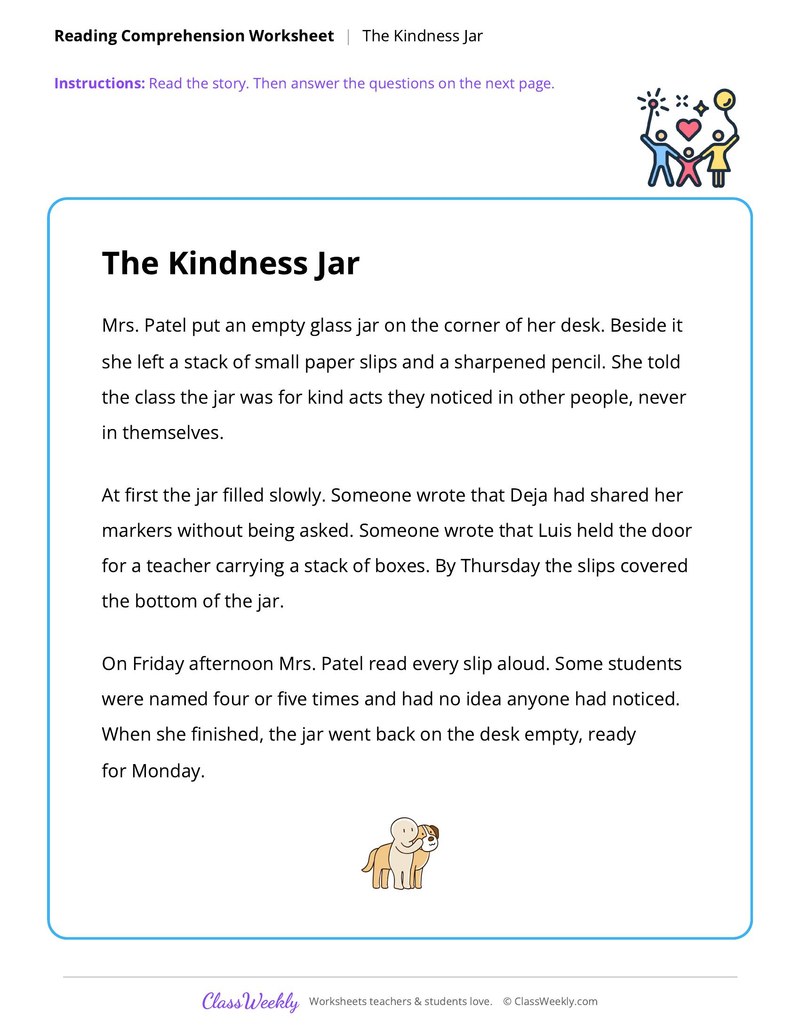 The Kindness Jar - Friendship & Kindness - Page 1