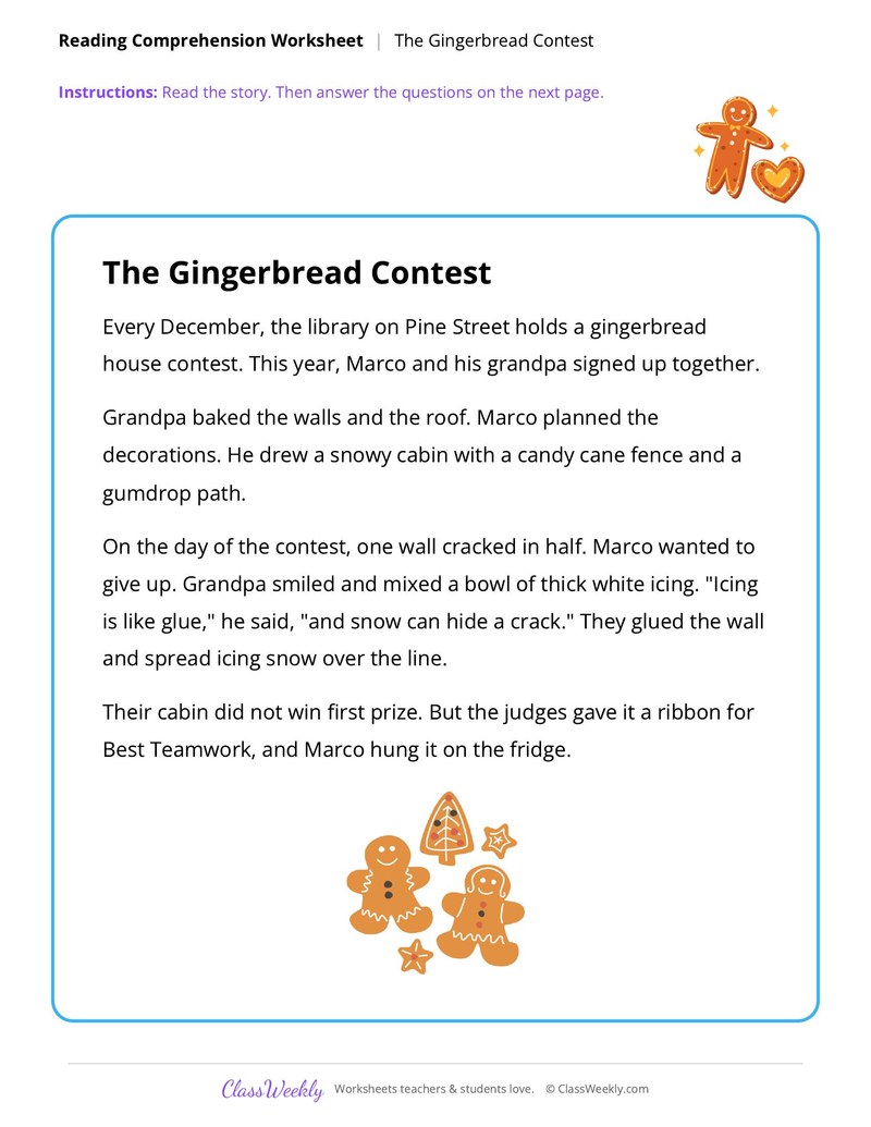 Reading, The Gingerbread Contest - Christmas - Page 1