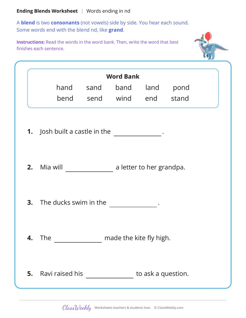 Words Ending in Nd - Page 2
