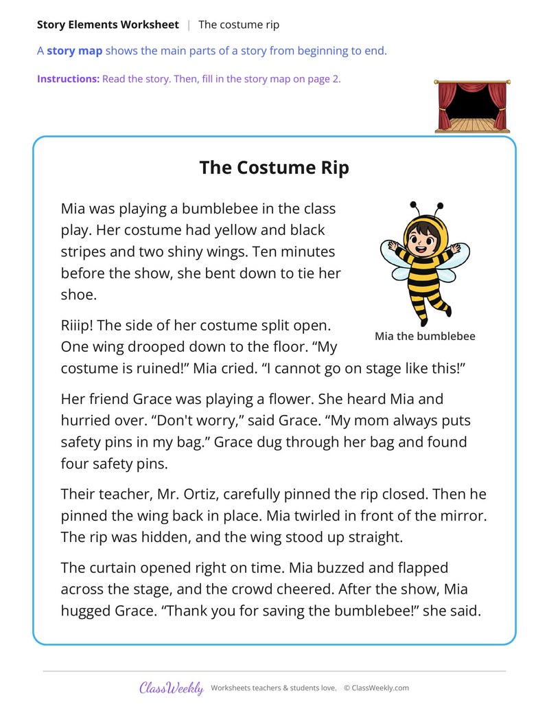 The Costume Rip (Story Map) - Page 1