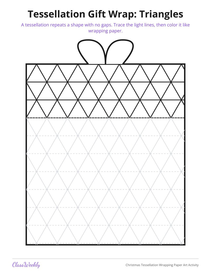 Christmas Tessellation Wrapping Paper Art Activity - Page 2