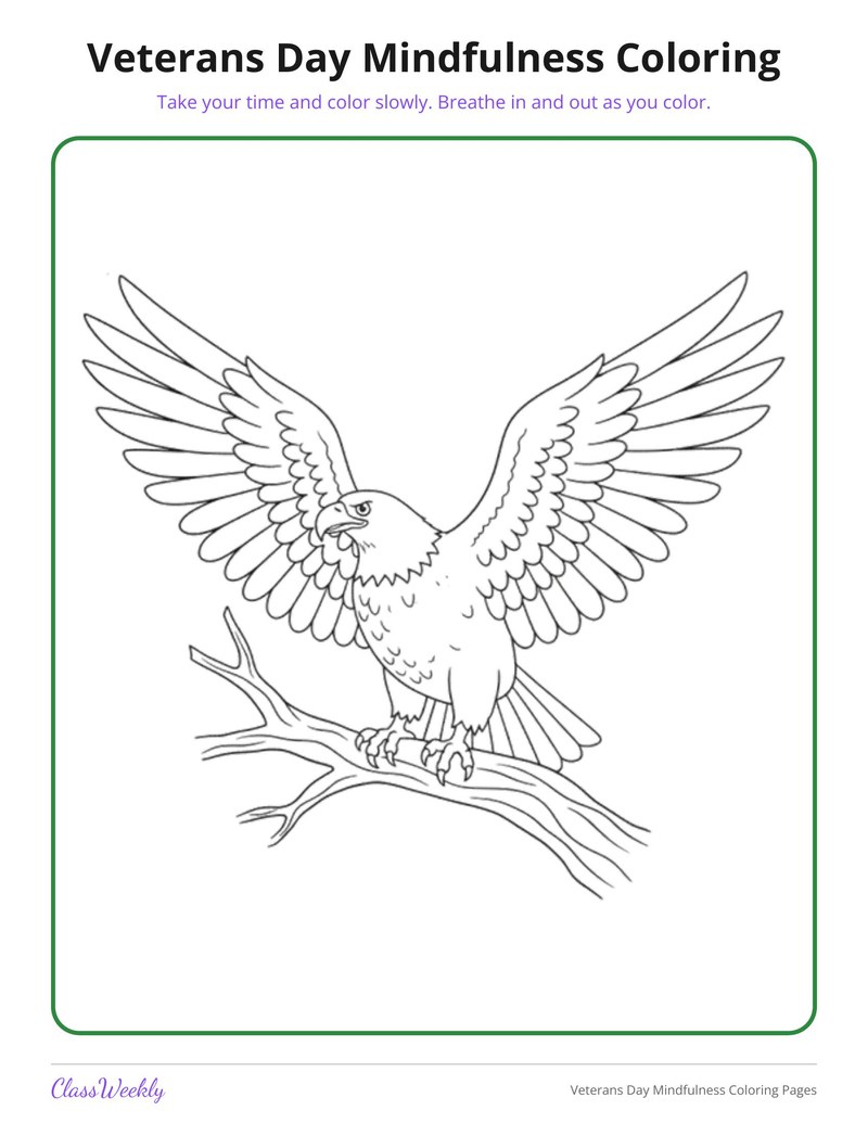 Colouring Imagea Veterans Day Mindfulness Coloring Pages (Grades 2-5)