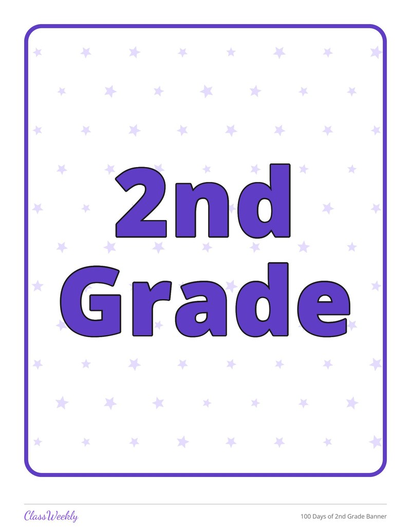 100 Days of 2nd Grade Banner - Page 4