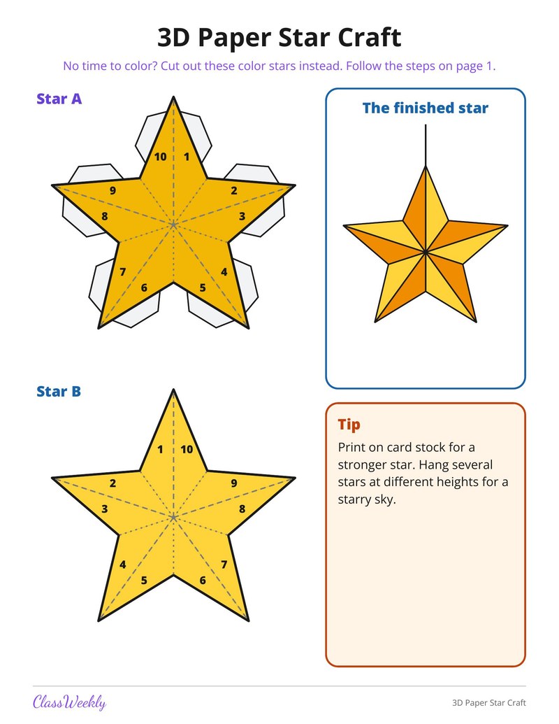 3D Paper Star Craft - Page 2