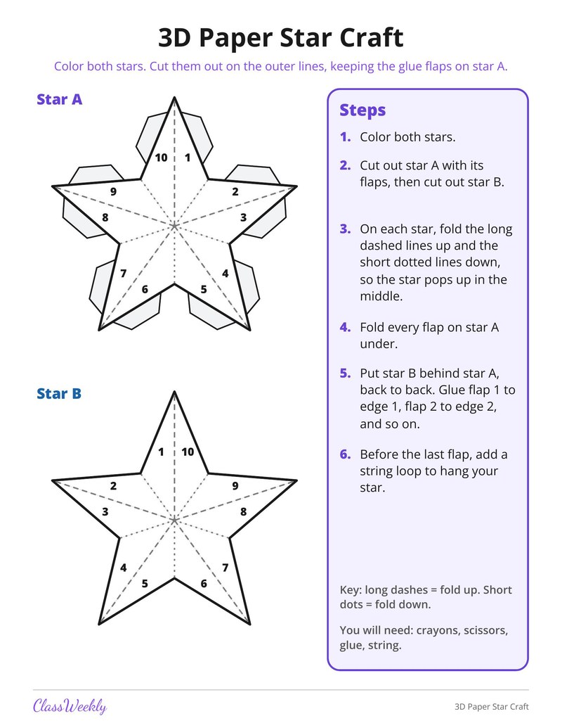 3D Paper Star Craft - Page 1