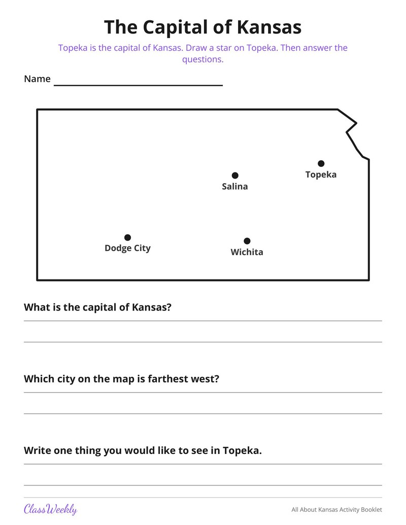 All About Kansas Activity Booklet - Page 4