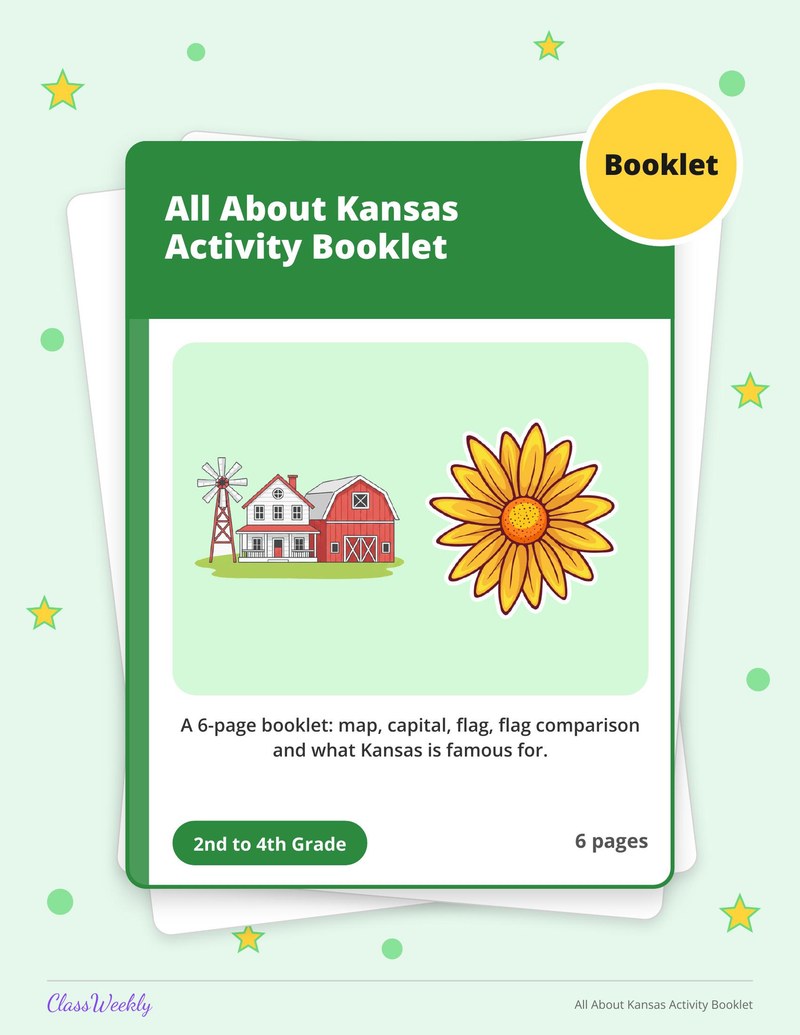 All About Kansas Activity Booklet - Page 1