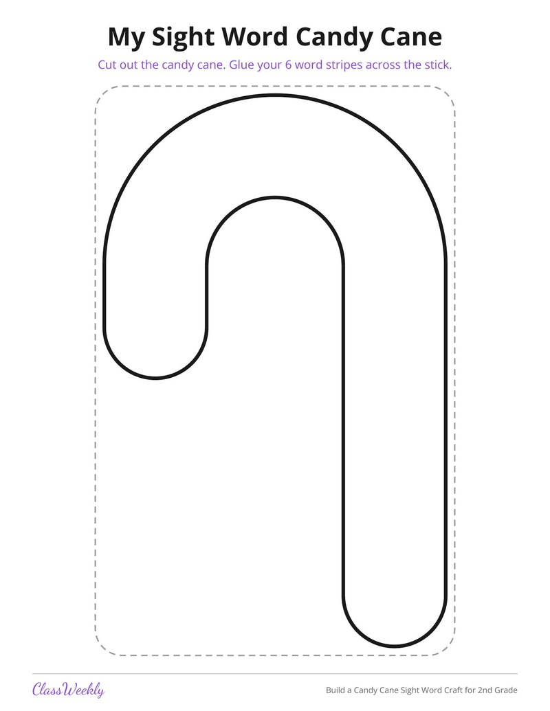 Build a Candy Cane Sight Word Craft for 2nd Grade - Page 3