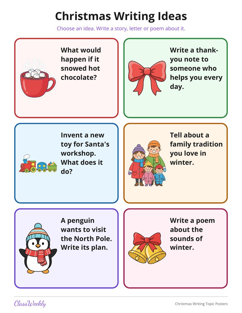 Christmas Writing Topic Posters - Page 2