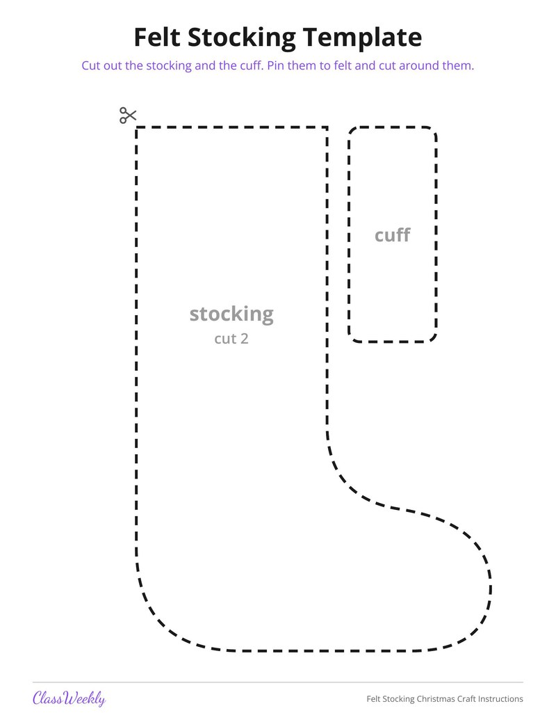 Felt Stocking Christmas Craft Instructions - Page 2