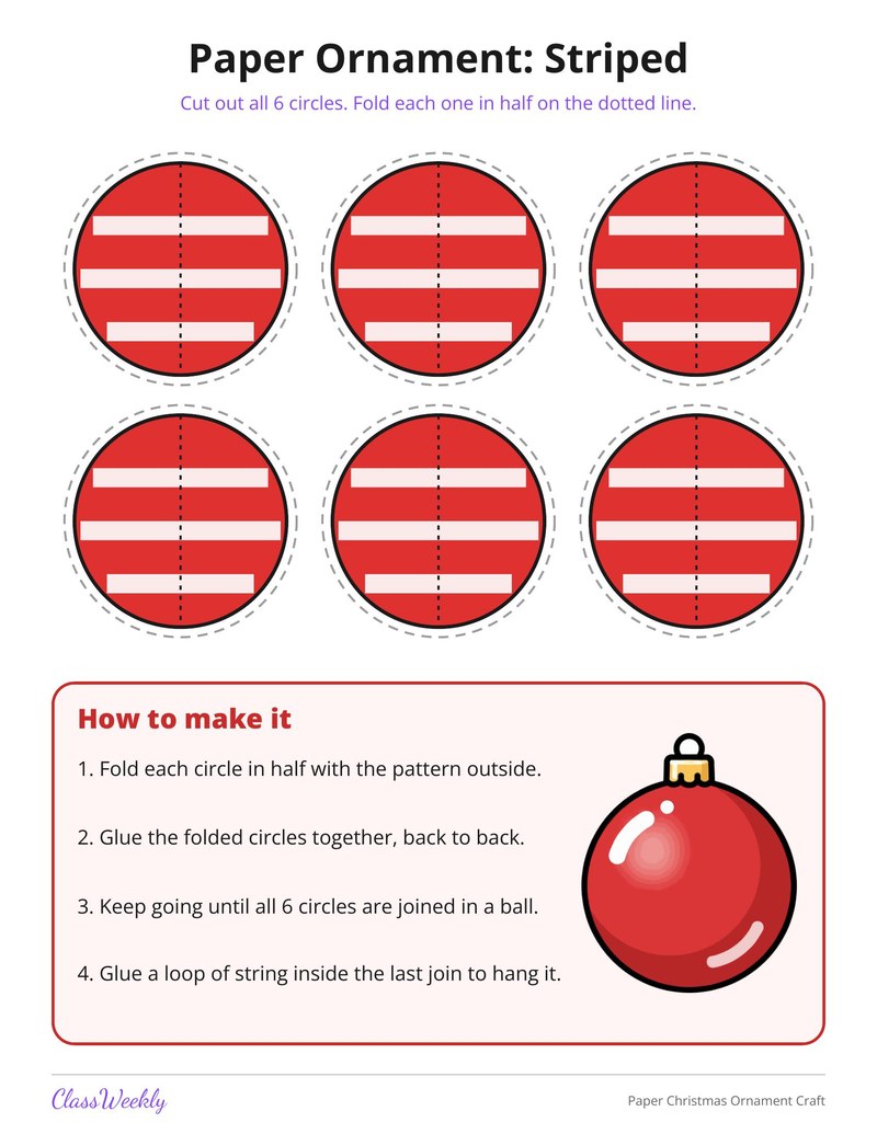 Paper Christmas Ornament Craft - Page 2