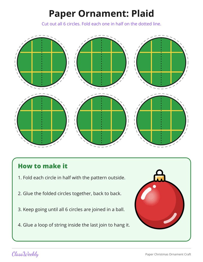 Paper Christmas Ornament Craft - Page 3