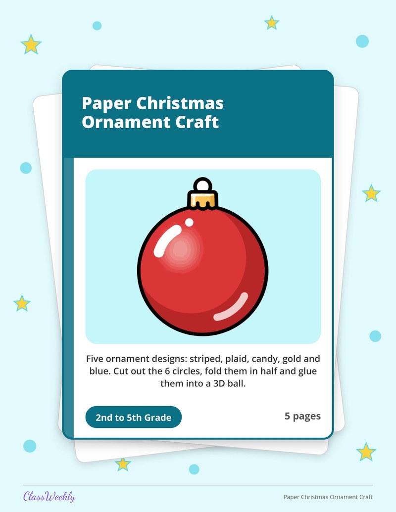 Paper Christmas Ornament Craft - Page 1
