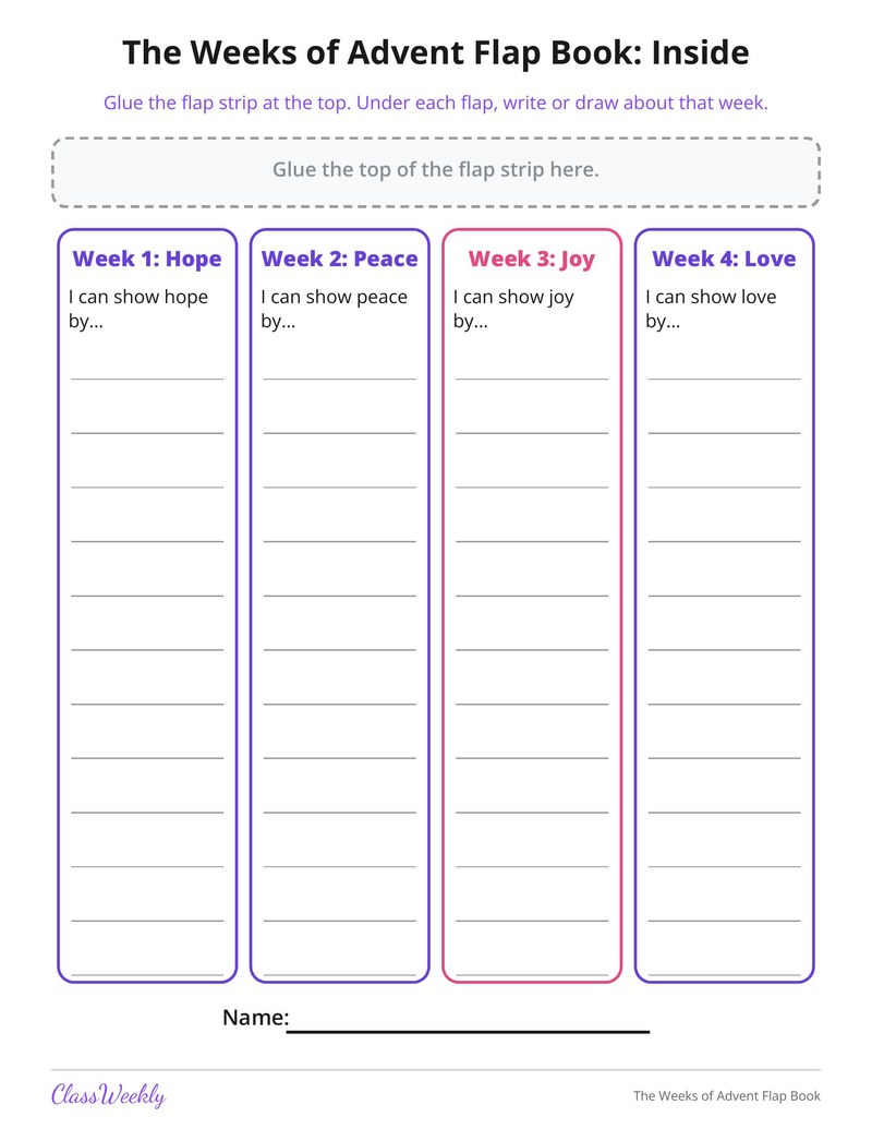 The Weeks of Advent Flap Book - Page 2