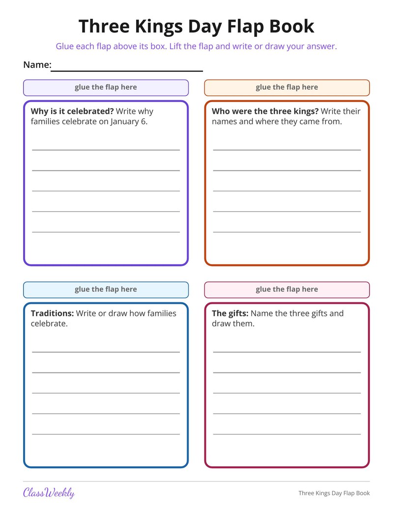 Three Kings Day Flap Book - Page 2