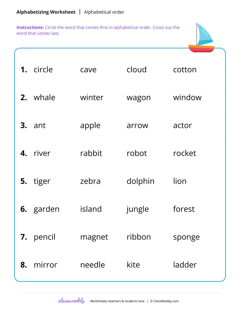 Alphabetical order