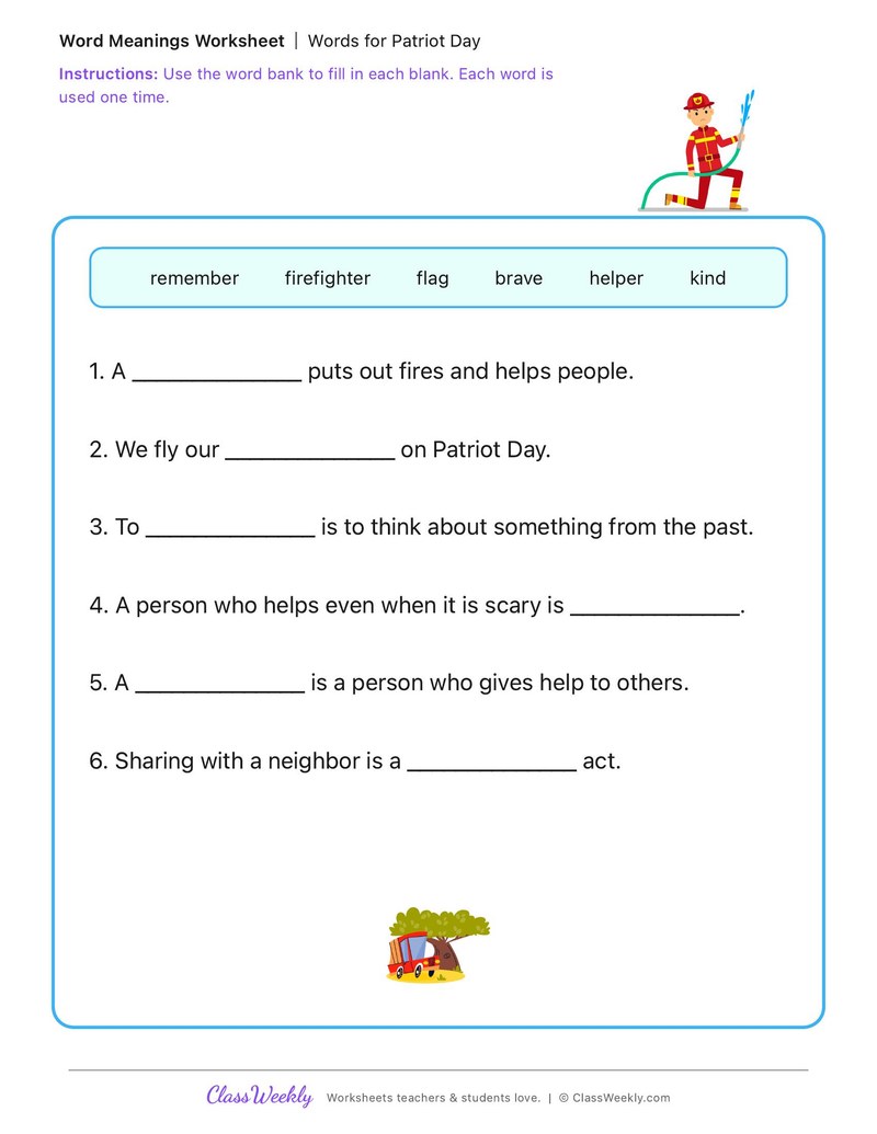 Words for Patriot Day