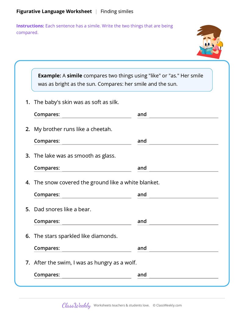 Figurative Language: Finding similes