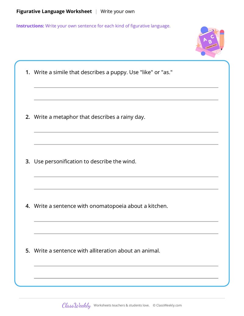 Figurative Language: Write your own