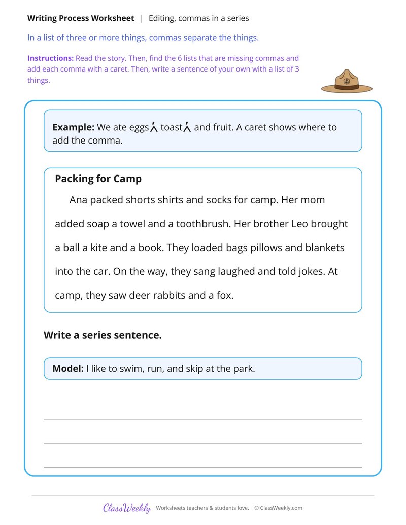 Edit a Paragraph for Commas in a Series