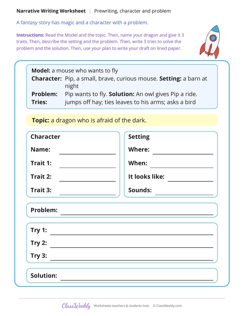 Plan a Fantasy Story With a Character and a Problem