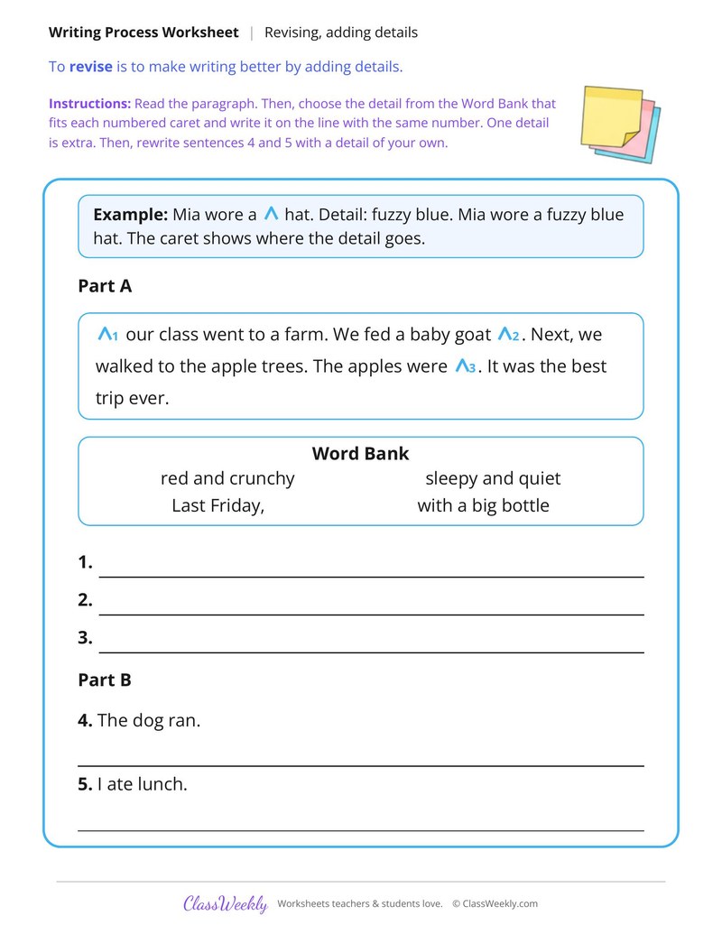Revise a Paragraph by Adding Details