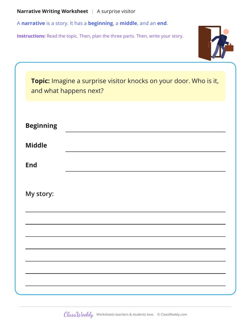 A Surprise Visitor Narrative Writing
