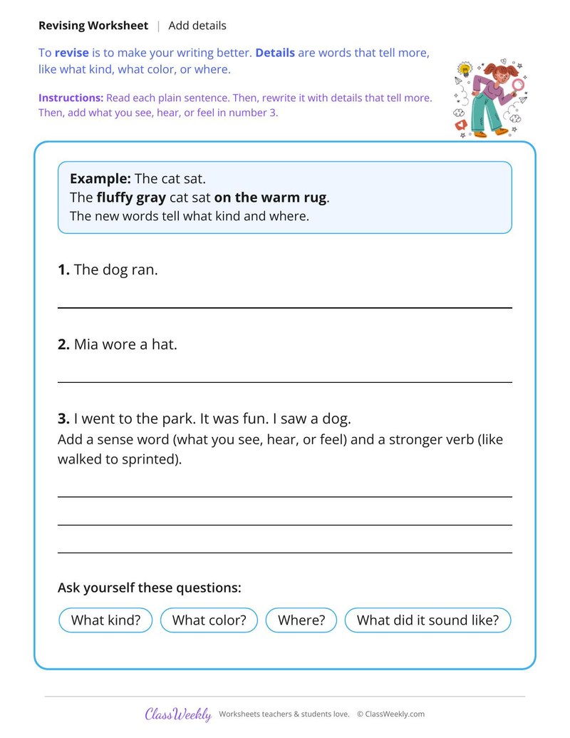 Revise Writing for Details