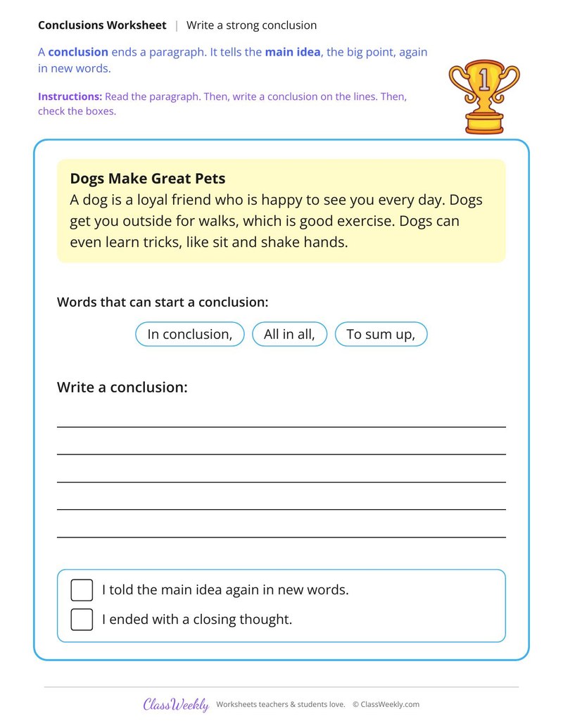 Write a Strong Conclusion for a Paragraph