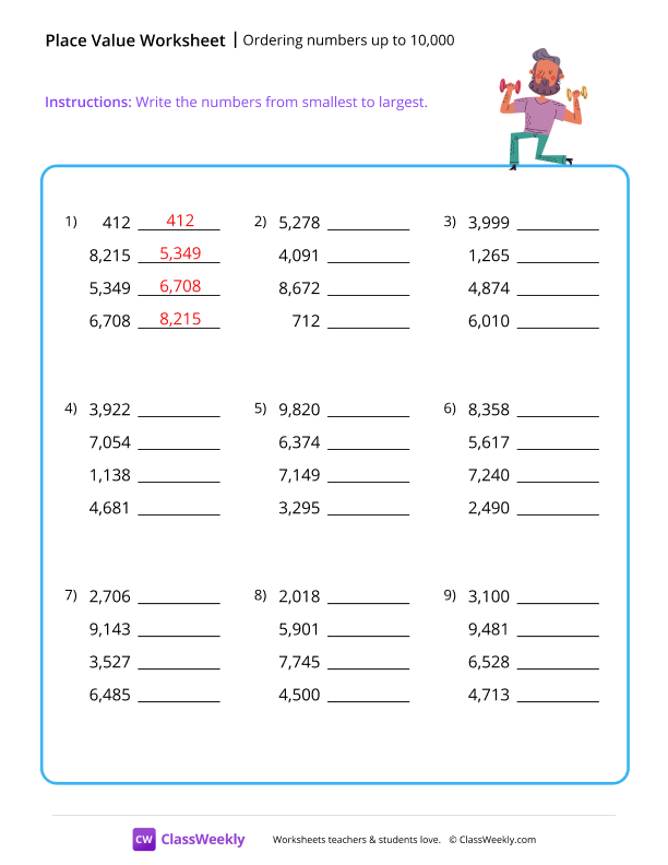 Ordering numbers (up to 10,000) - Tea
