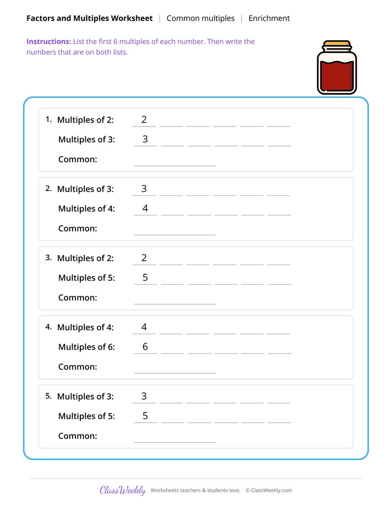Common multiples