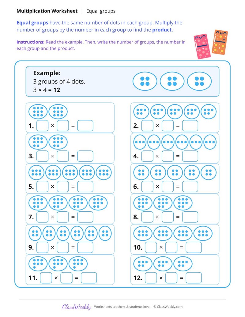 Multiplication, Equal Groups