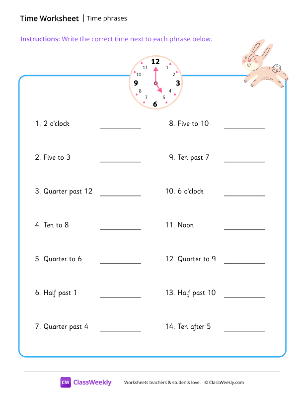 Time phrases