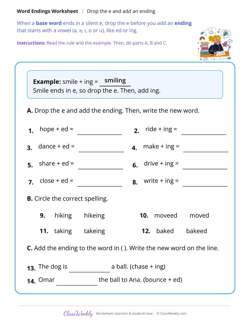Drop the E and Add an Ending