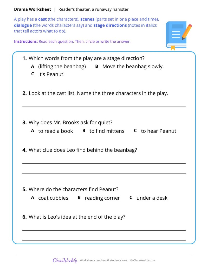 Reader's Theater Script, The Class Pet Escapes - Page 2