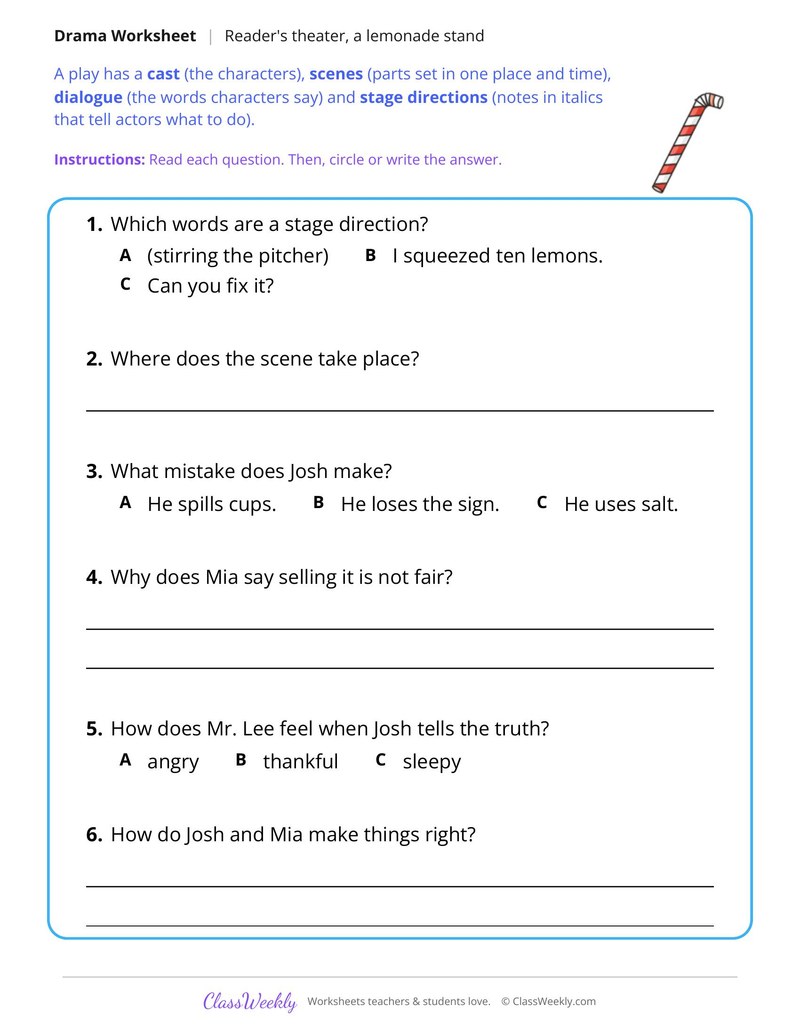 Reader's Theater Script, The Lemonade Stand Mix Up - Page 2