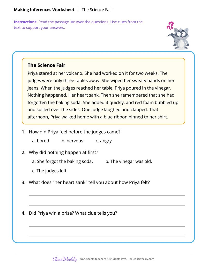 Making Inferences: The Science Fair