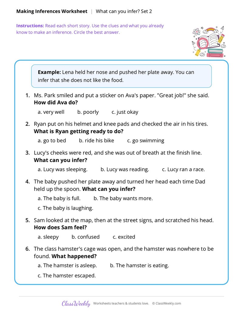 Making Inferences: What can you infer? Set 2