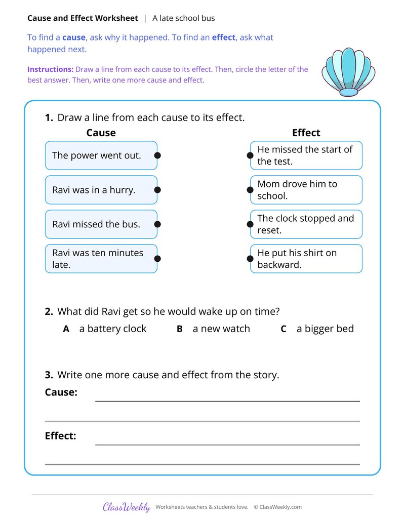 Cause and Effect in a Story About a Late School Bus - Page 2