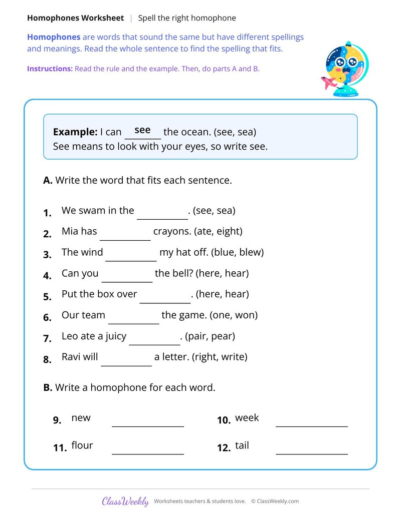 Spell the Right Homophone