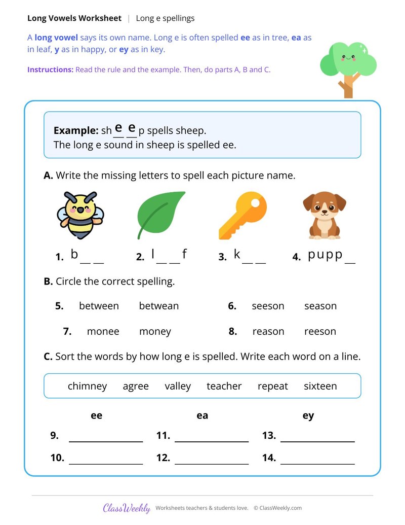Long E Spellings