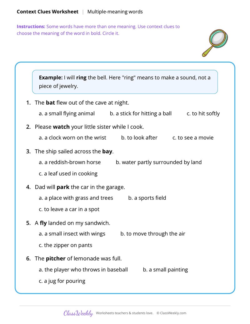 Context Clues: Multiple-meaning words