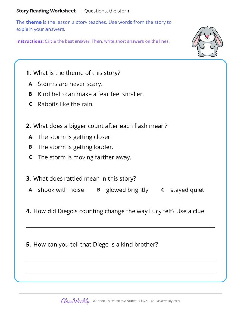 Lucy and the Thunderstorm (Fiction Passage)