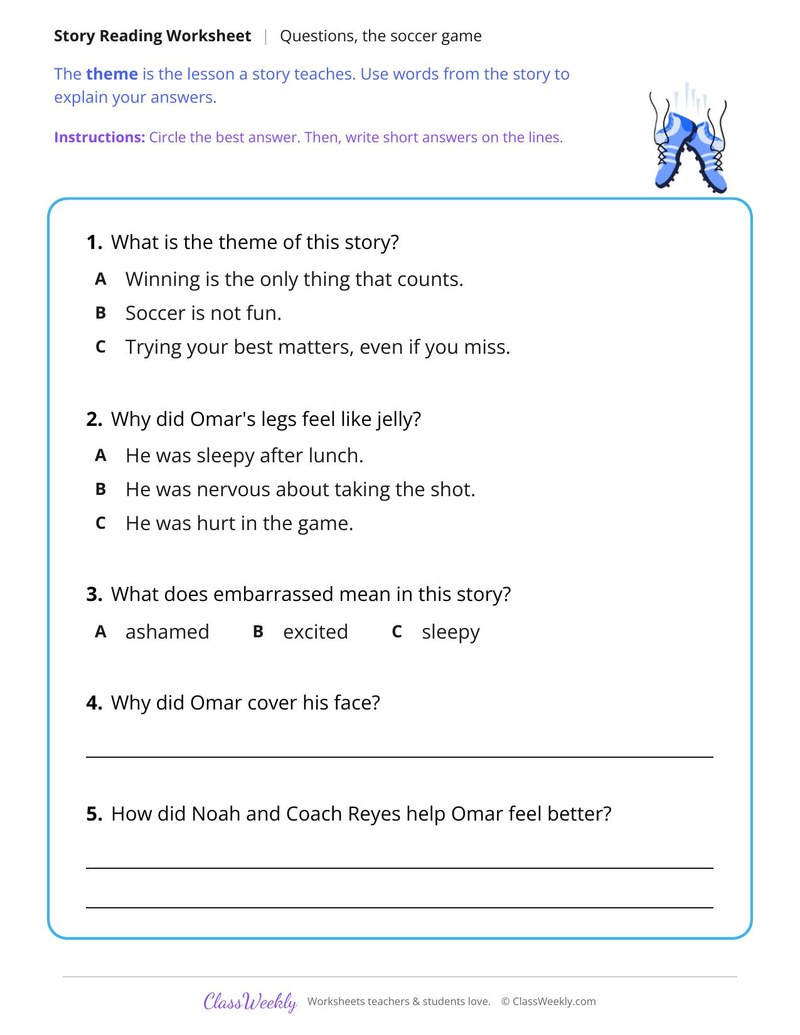 Omar's Soccer Game (Fiction Passage)